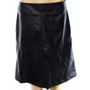 Alfani NEW Black Womens Size 6 Faux Leather Side Z